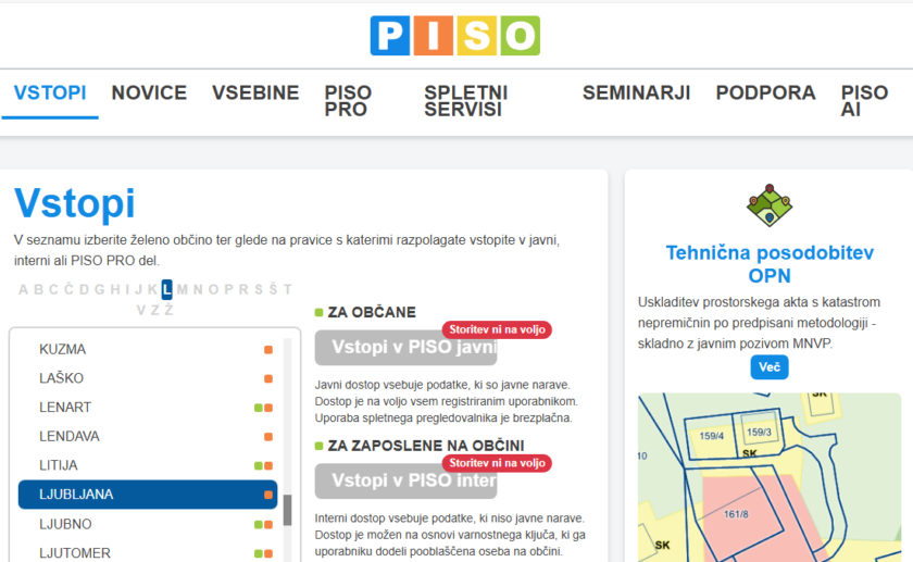 piso brezplačen javni vplogled v bazo nepremičnin za ljubljano