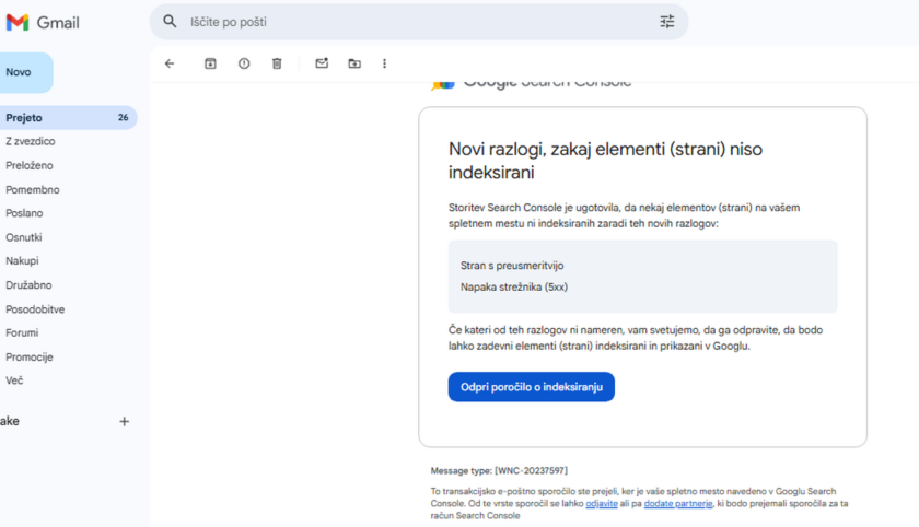 Google technical issue redirection 5xx